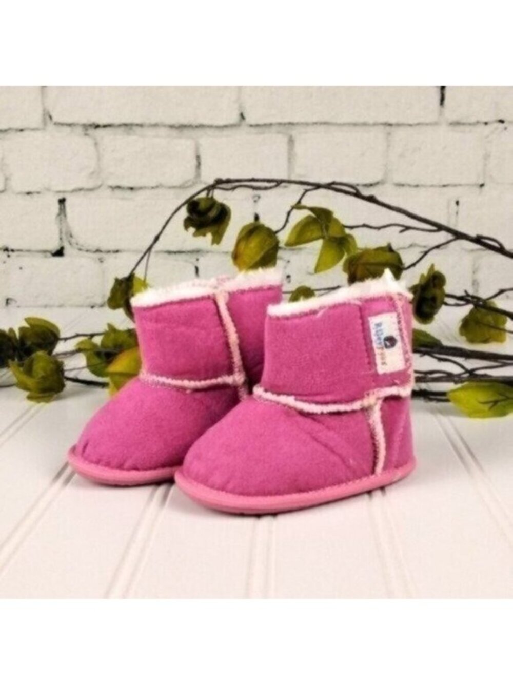 Riley Roos Cater Suede Faux Fur Lined Boots Pink Size 3-6 Months